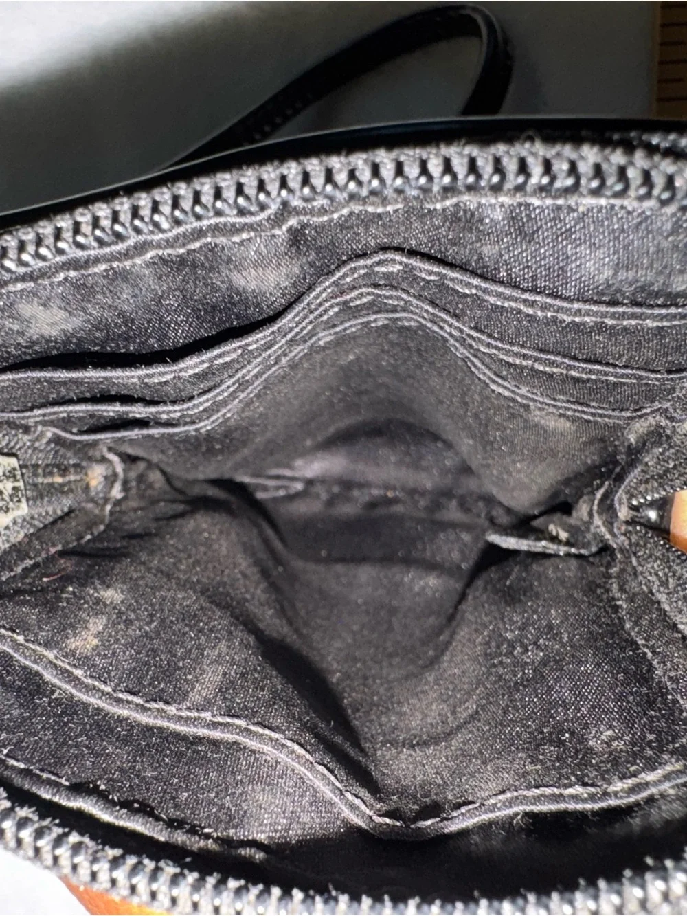 Coach Black Signature Jacquard Wristlet Pouch with Silver Emblem